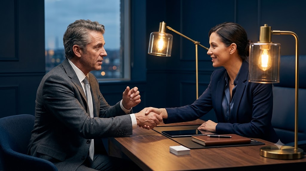 Business owner shaking hands with a lender, representing the Borrower Readiness Audit