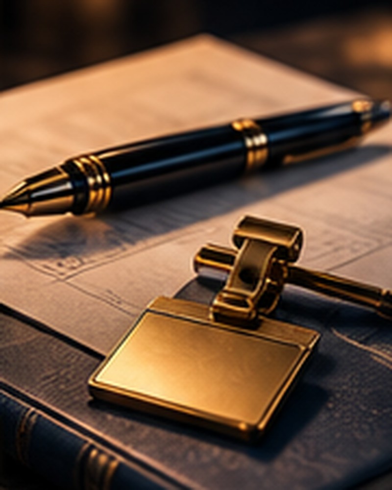 An employment agreement document on an office desk