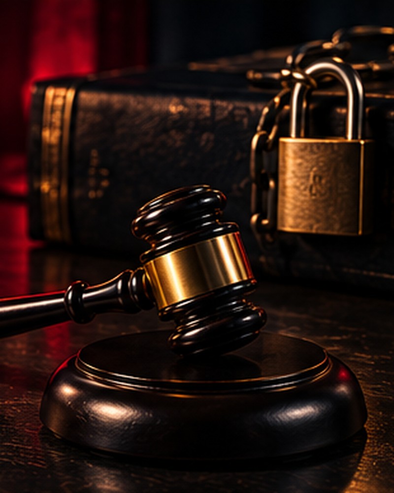 A gavel beside a defaulted loan security document